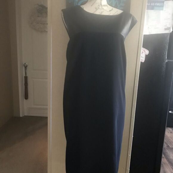 Cato Black Sleeveless Dress Size 24W Imitation Leather - Picture 8 of 9